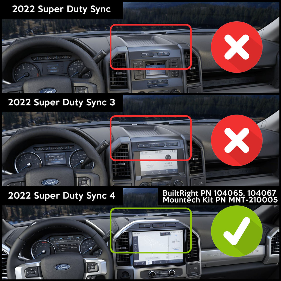 Dash Mount Phone Holder Kit - Ford Super Duty | 2022 w/ SYNC4