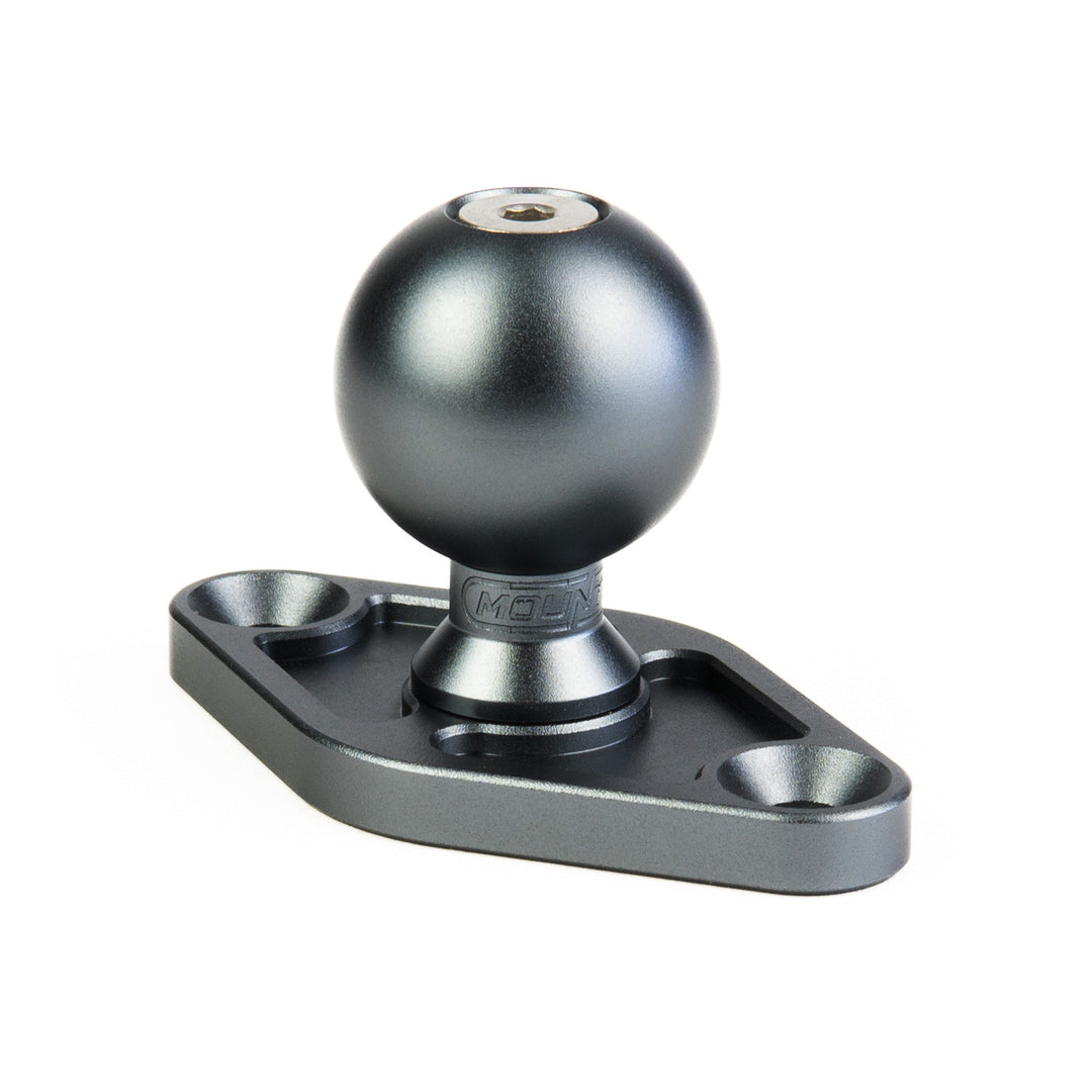 SpinLok™ Ball Mount - 1in, Storm Gray, 2-Bolt Base