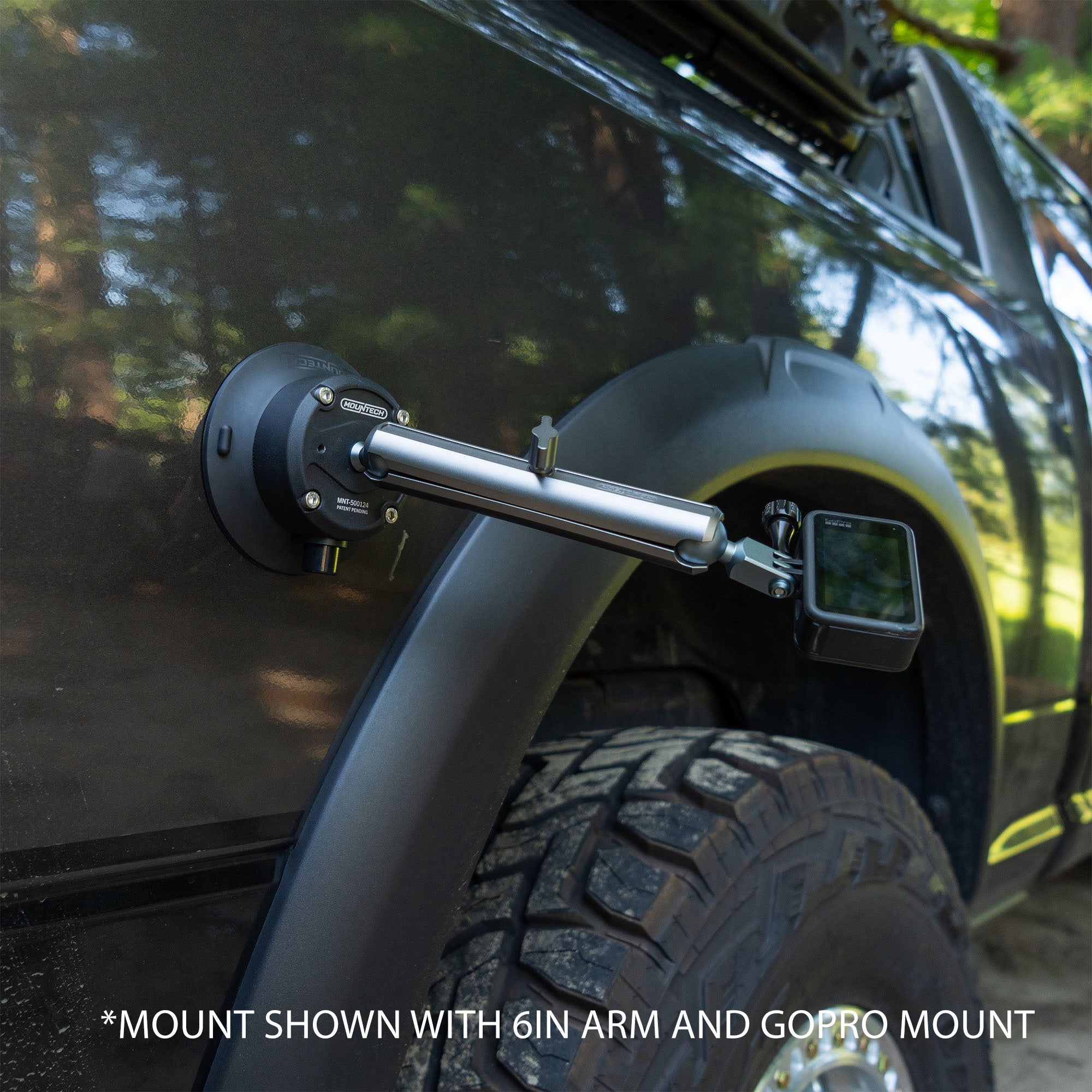 GoPro on the Mountech Heavy Duty Vacuum Cup Mount outdoors