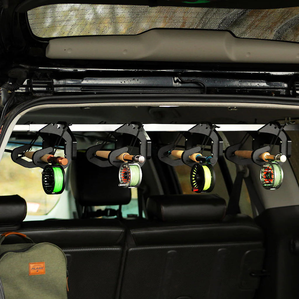 in car fishing rod holder Suction Mount No Racks Needed UNIVERSAL FIT It is an expandable fishing rod rod that fits most compact vehicles and full size cars such as trucks Striper-4 Fishing Rod Carrier